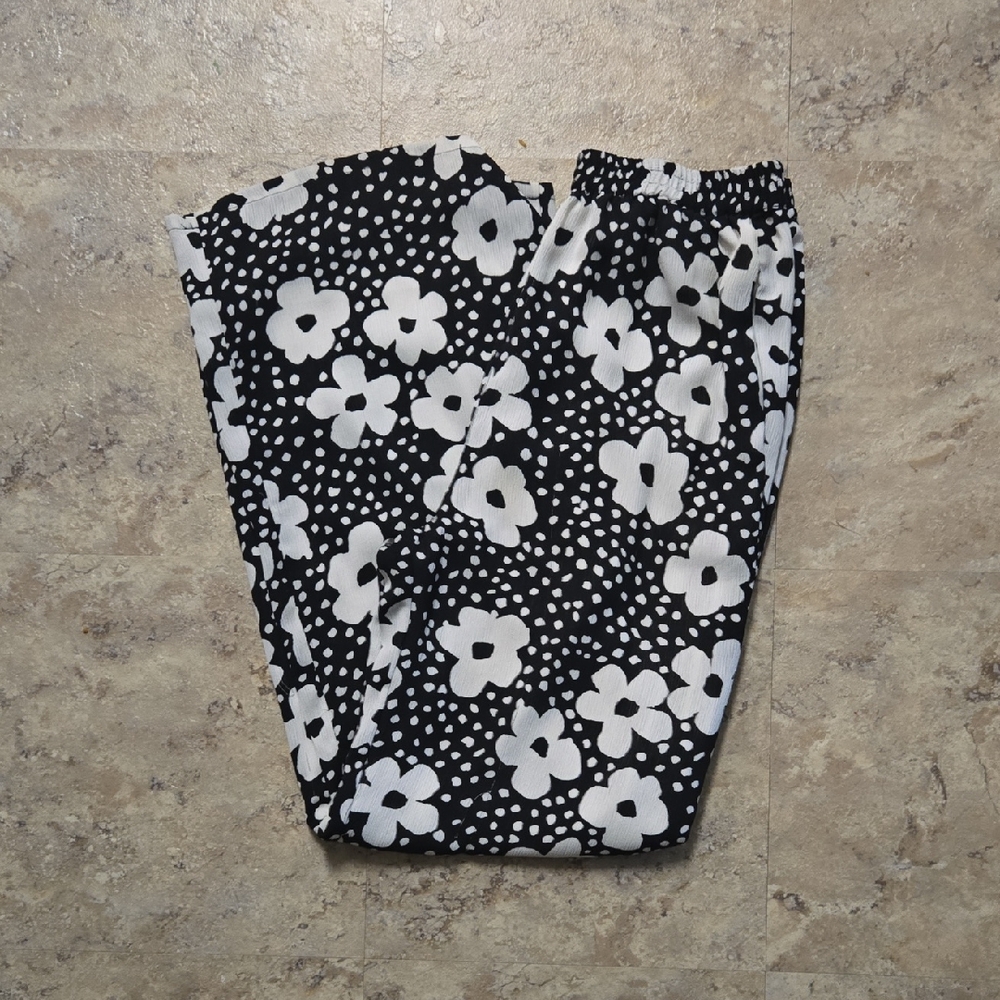 Modcloth Floral Wide Leg Pant